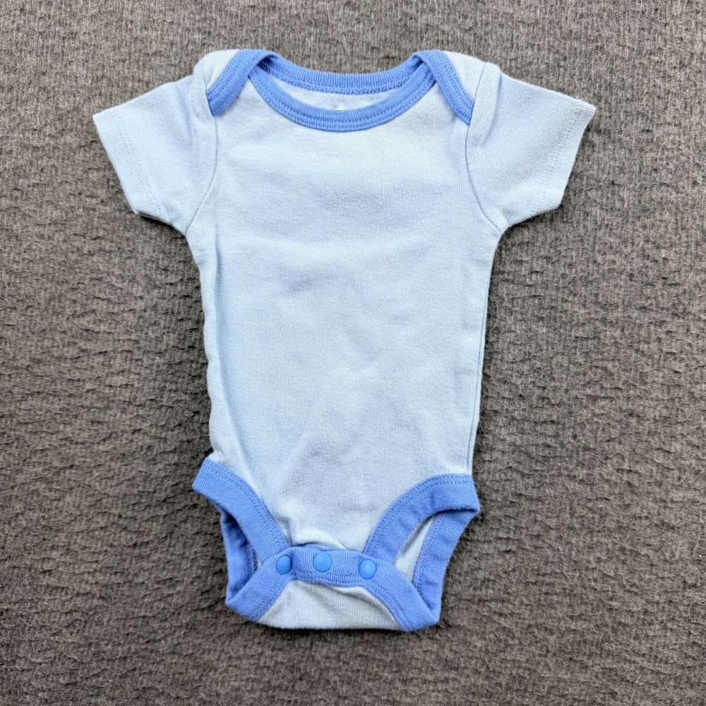 Lamaze Organic Cotton Newborn Short Sleeve Bodysuit‎ Light Blue NB